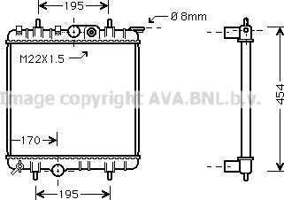 Prasco PE2188 - Радиатор, охлаждение двигателя autospares.lv