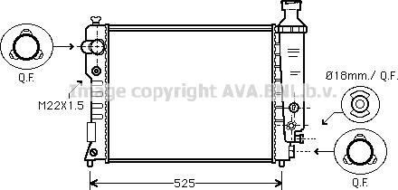 Prasco PE2124 - Радиатор, охлаждение двигателя autospares.lv