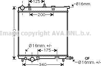 Prasco PE2368 - Радиатор, охлаждение двигателя autospares.lv