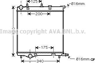 Prasco PE2293 - Радиатор, охлаждение двигателя autospares.lv