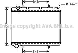 Prasco PE2259 - Радиатор, охлаждение двигателя autospares.lv