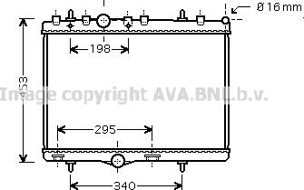 Prasco PE2255 - Радиатор, охлаждение двигателя autospares.lv