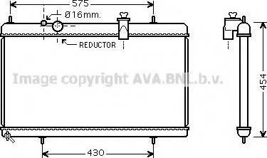 Prasco PE2256 - Радиатор, охлаждение двигателя autospares.lv