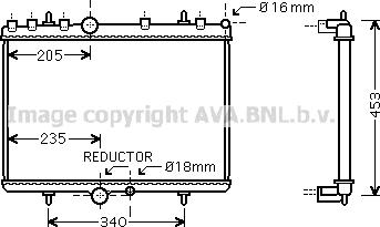 Prasco PE2269 - Радиатор, охлаждение двигателя autospares.lv