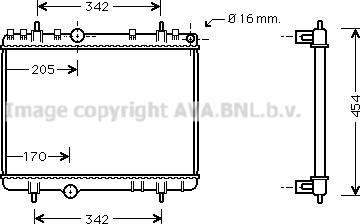 Prasco PE2265 - Радиатор, охлаждение двигателя autospares.lv