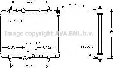 Prasco PE2280 - Радиатор, охлаждение двигателя autospares.lv