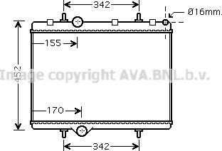 Prasco PE2281 - Радиатор, охлаждение двигателя autospares.lv