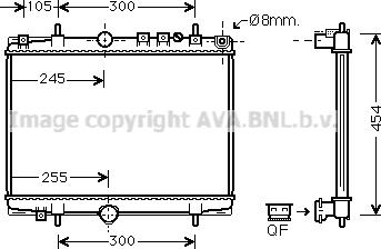 Prasco PE2234 - Радиатор, охлаждение двигателя autospares.lv