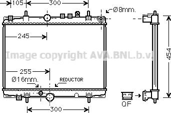 Prasco PE2235 - Радиатор, охлаждение двигателя autospares.lv