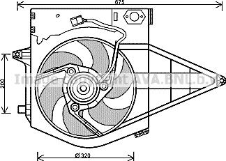 Prasco PE7546 - Вентилятор, охлаждение двигателя autospares.lv