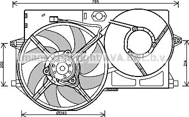 Prasco PE7540 - Вентилятор, охлаждение двигателя autospares.lv