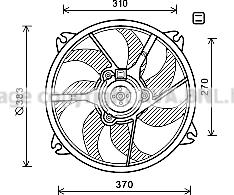 Prasco PE7554 - Вентилятор, охлаждение двигателя autospares.lv