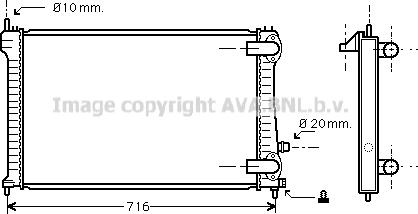 Prasco PEA2196 - Радиатор, охлаждение двигателя autospares.lv