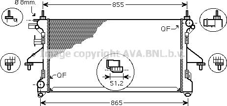 Prasco PEA2309 - Радиатор, охлаждение двигателя autospares.lv