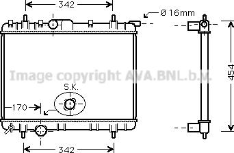 Prasco PEA2247 - Радиатор, охлаждение двигателя autospares.lv