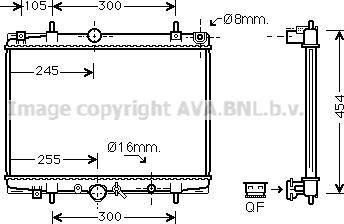 Prasco PEA2200 - Радиатор, охлаждение двигателя autospares.lv