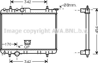 Prasco PEA2210 - Радиатор, охлаждение двигателя autospares.lv