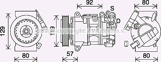 Prasco PEAK408 - Компрессор кондиционера autospares.lv