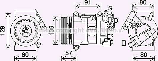 Prasco PEAK407 - Компрессор кондиционера autospares.lv