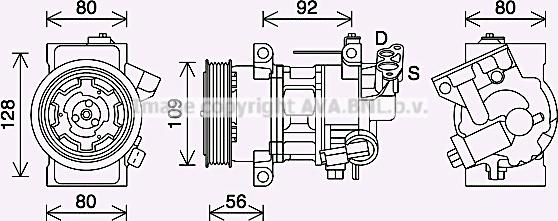 Prasco PEAK418 - Компрессор кондиционера autospares.lv