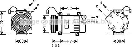 Prasco PEAK036 - Компрессор кондиционера autospares.lv