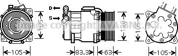 Prasco PEAK306 - Компрессор кондиционера autospares.lv