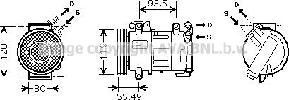 Prasco PEAK315 - Компрессор кондиционера autospares.lv