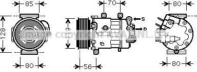 Prasco PEAK322 - Компрессор кондиционера autospares.lv