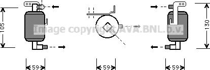 Prasco PED195 - Осушитель, кондиционер autospares.lv