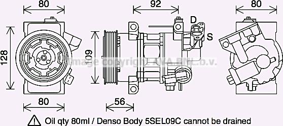 Prasco PEK418 - Компрессор кондиционера autospares.lv