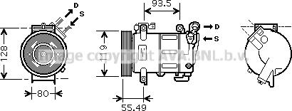 Prasco PEK316 - Компрессор кондиционера autospares.lv