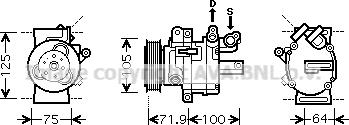 Prasco PEK317 - Компрессор кондиционера autospares.lv