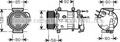 Prasco PEK329 - Компрессор кондиционера autospares.lv