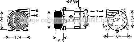 Prasco PEK325 - Компрессор кондиционера autospares.lv