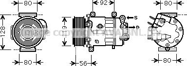 Prasco PEK320 - Компрессор кондиционера autospares.lv