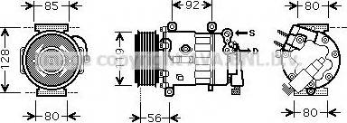 Prasco PEK328 - Компрессор кондиционера autospares.lv