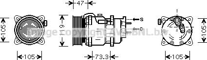 Prasco PEK242 - Компрессор кондиционера autospares.lv