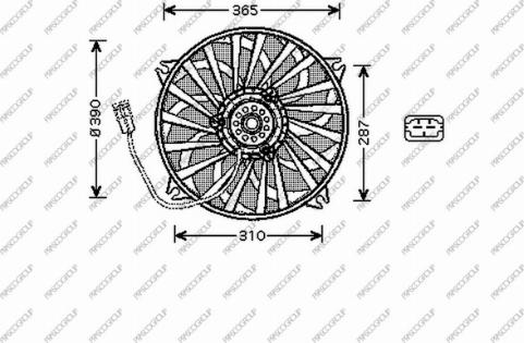 Prasco PG059F002 - Вентилятор, охлаждение двигателя autospares.lv