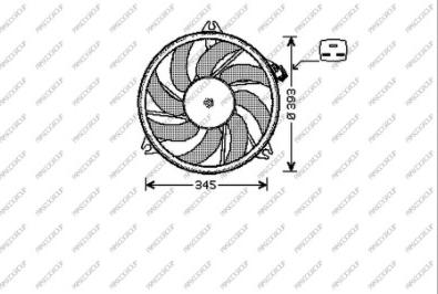 Prasco PG009F004 - Вентилятор, охлаждение двигателя autospares.lv