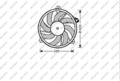 Prasco PG009F001 - Вентилятор, охлаждение двигателя autospares.lv