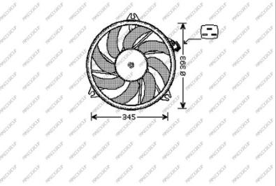 Prasco PG009F003 - Вентилятор, охлаждение двигателя autospares.lv