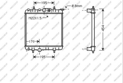 Prasco PG009R005 - Радиатор, охлаждение двигателя autospares.lv