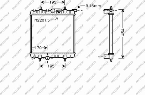 Prasco PG009R007 - Радиатор, охлаждение двигателя autospares.lv