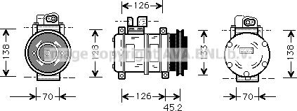 Prasco PRK035 - Компрессор кондиционера autospares.lv