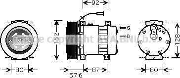 Prasco REAK078 - Компрессор кондиционера autospares.lv