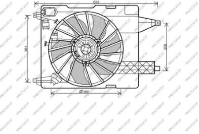 Prasco RN032F001 - Вентилятор, охлаждение двигателя autospares.lv