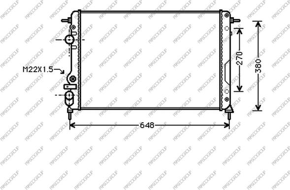 Prasco RN026R005 - Радиатор, охлаждение двигателя autospares.lv