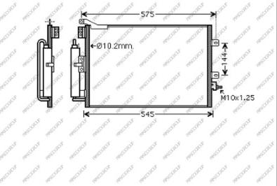 Prasco RN308C001 - Конденсатор кондиционера autospares.lv