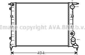 Prasco RT2043 - Радиатор, охлаждение двигателя autospares.lv