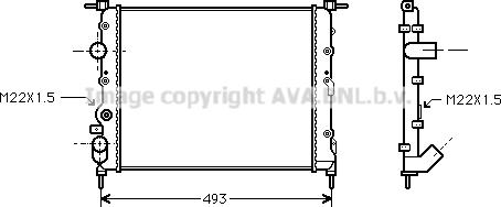 Prasco RT2197 - Радиатор, охлаждение двигателя autospares.lv